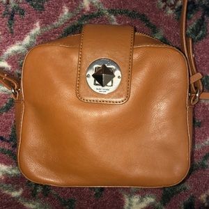 Kate space brown leather crossbody
